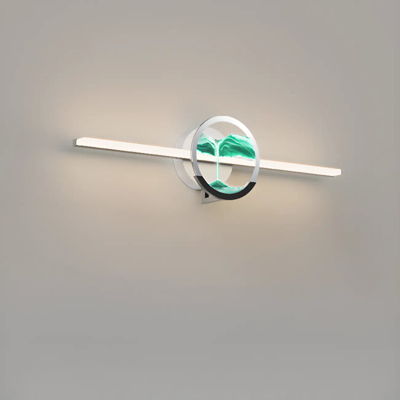 Applique murale de salle de bain en verre à intensité variable avec LED intégrée