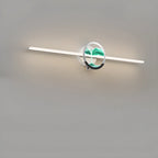 Applique murale de salle de bain en verre à intensité variable avec LED intégrée