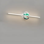 Applique murale de salle de bain en verre à intensité variable avec LED intégrée