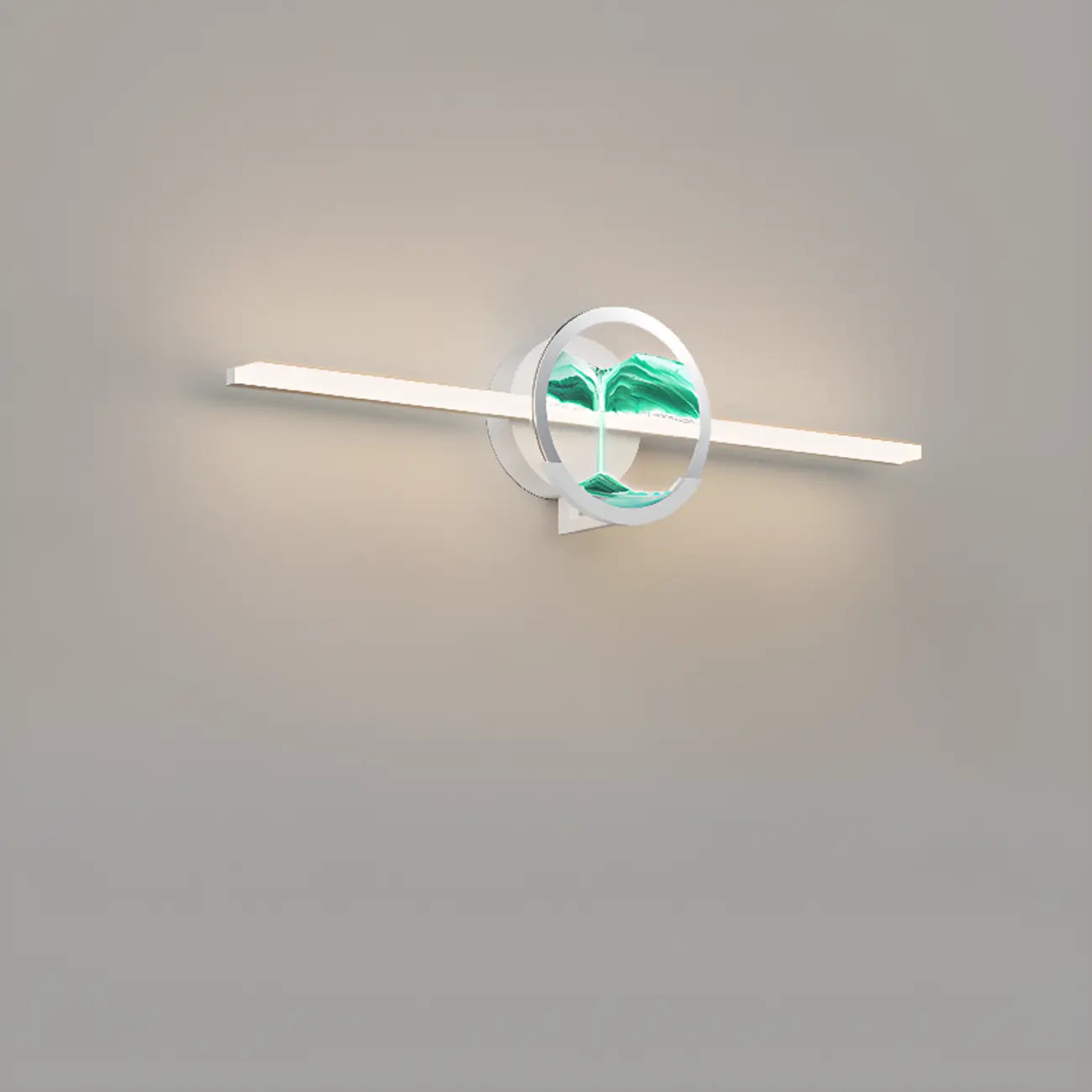 Applique murale de salle de bain en verre à intensité variable avec LED intégrée