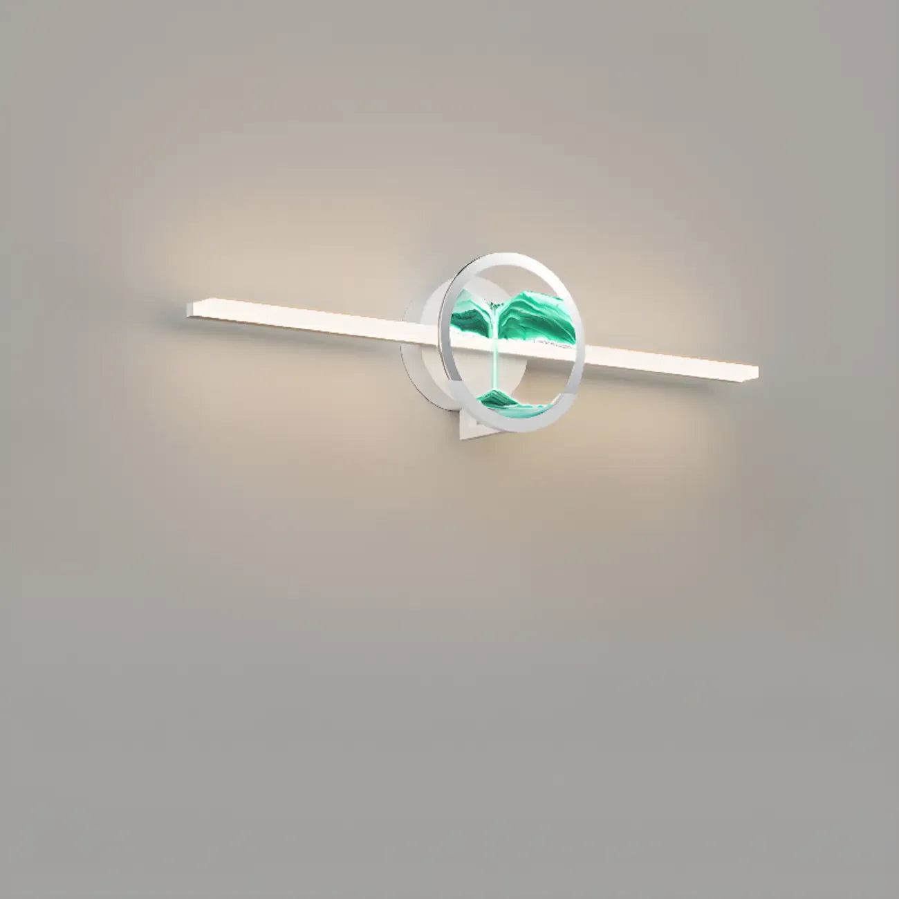 Applique murale de salle de bain en verre à intensité variable avec LED intégrée
