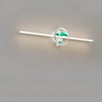 Applique murale de salle de bain en verre à intensité variable avec LED intégrée