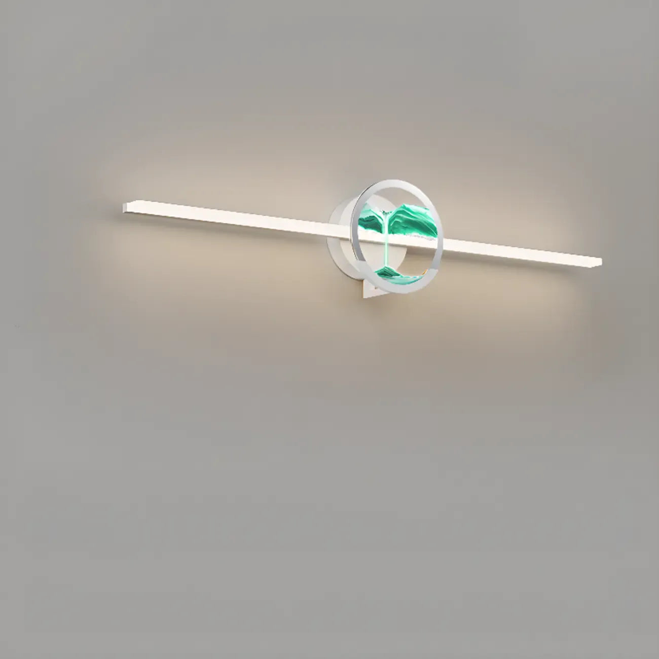 Applique murale de salle de bain en verre à intensité variable avec LED intégrée