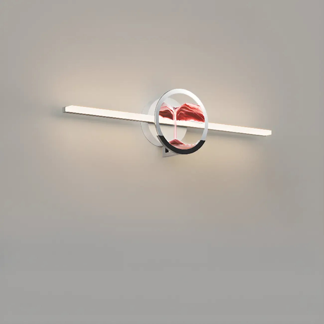 Applique murale de salle de bain en verre à intensité variable avec LED intégrée