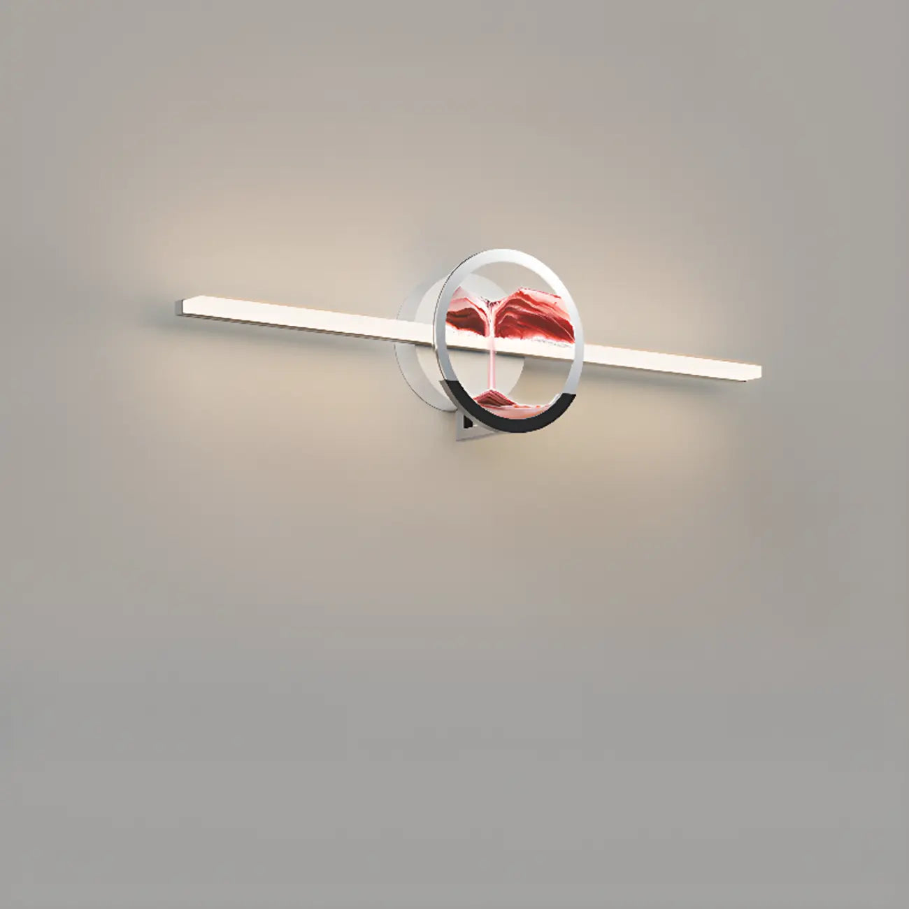 Applique murale de salle de bain en verre à intensité variable avec LED intégrée