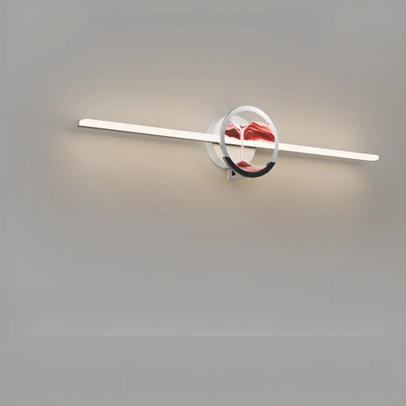 Applique murale de salle de bain en verre à intensité variable avec LED intégrée