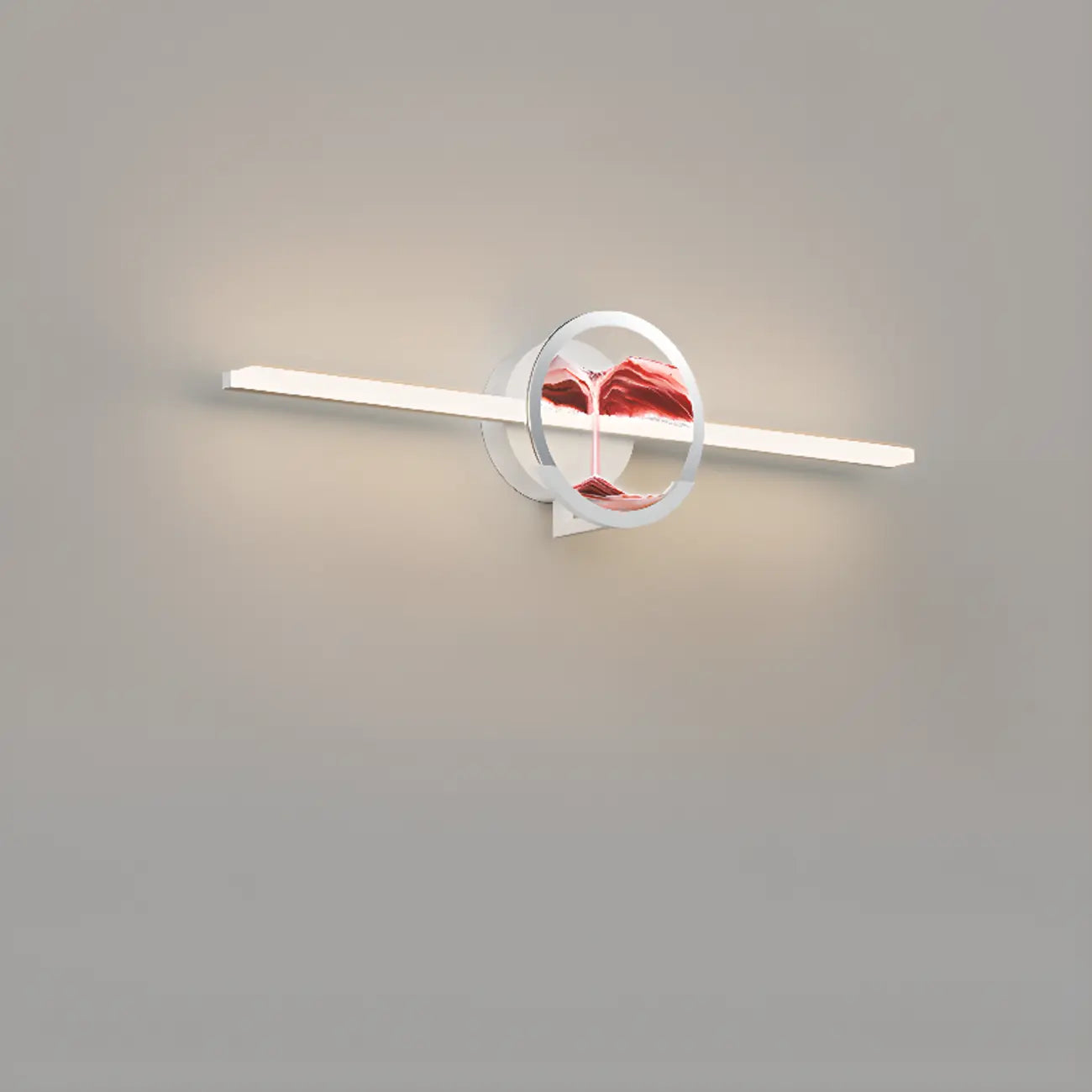 Applique murale de salle de bain en verre à intensité variable avec LED intégrée