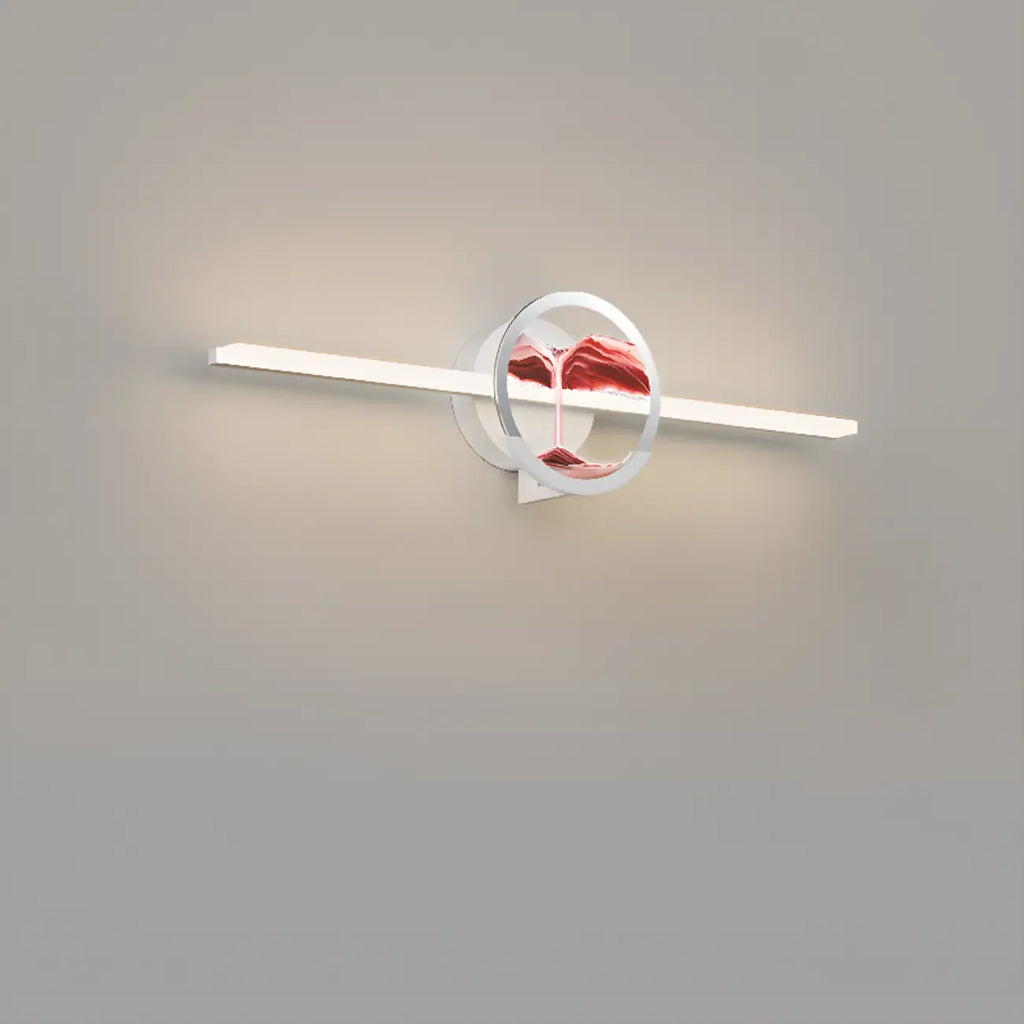 Applique murale de salle de bain en verre à intensité variable avec LED intégrée