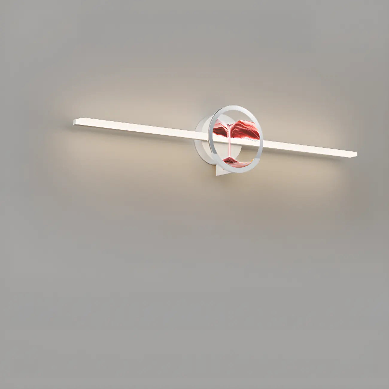 Applique murale de salle de bain en verre à intensité variable avec LED intégrée
