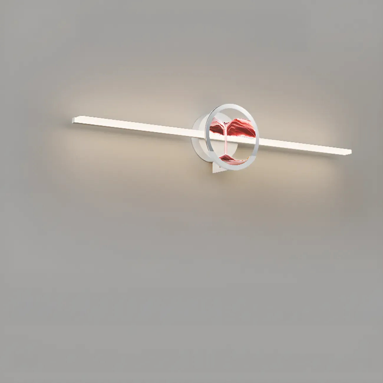 Applique murale de salle de bain en verre à intensité variable avec LED intégrée
