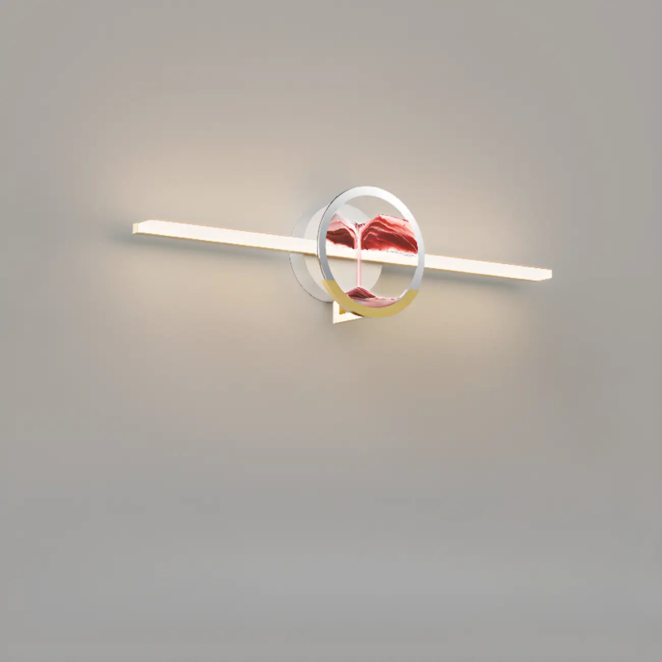 Applique murale de salle de bain en verre à intensité variable avec LED intégrée