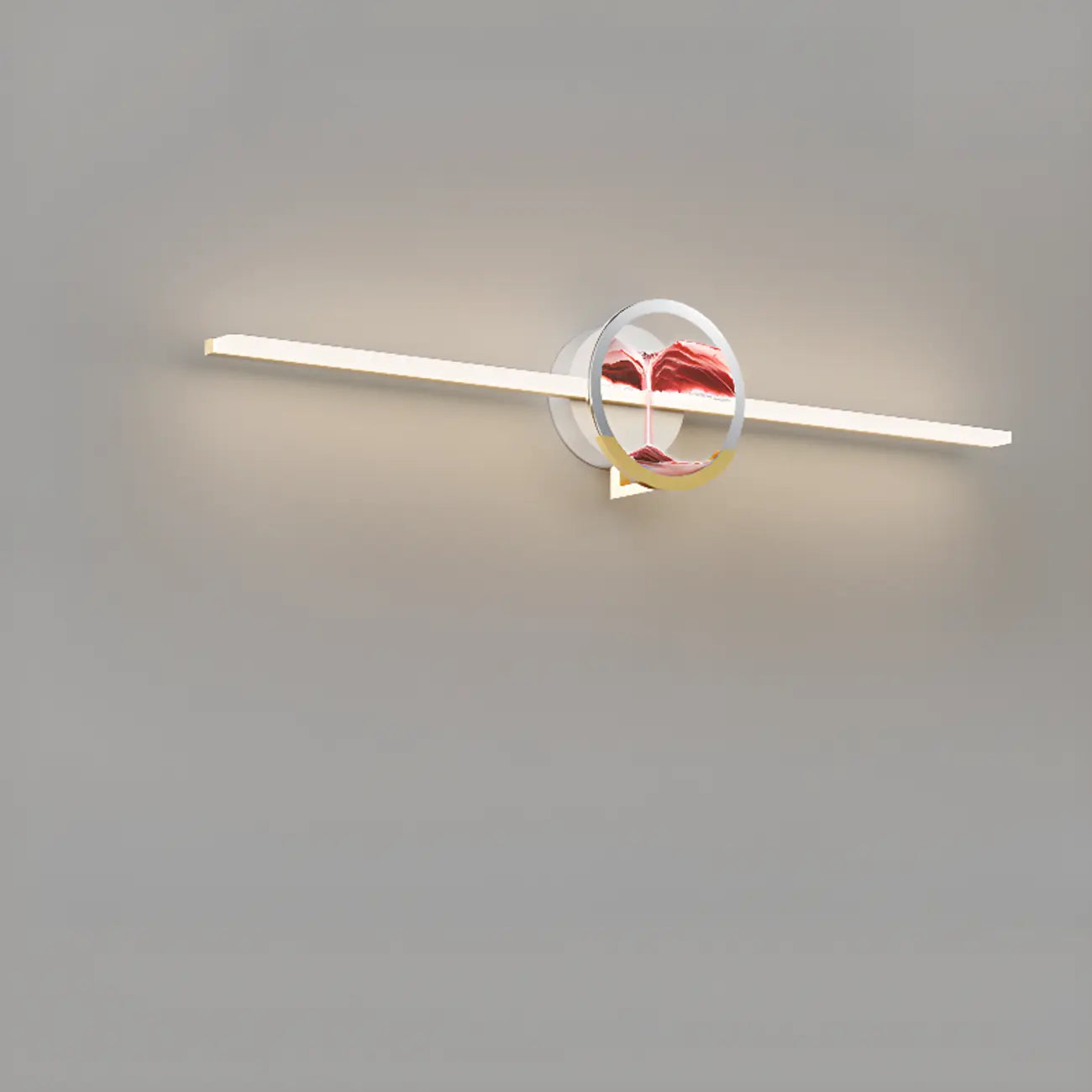 Applique murale de salle de bain en verre à intensité variable avec LED intégrée
