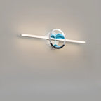 Applique murale de salle de bain en verre à intensité variable avec LED intégrée