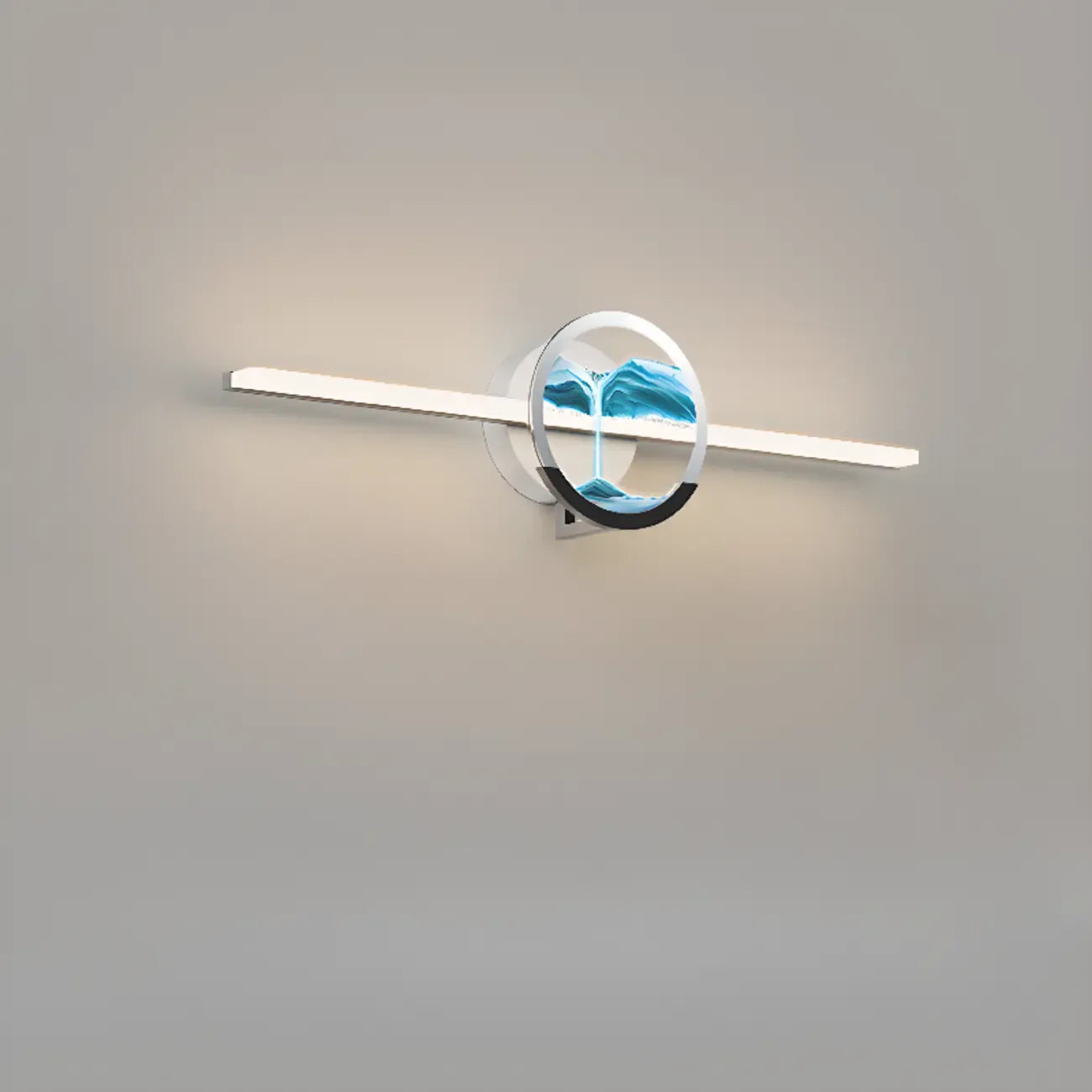 Applique murale de salle de bain en verre à intensité variable avec LED intégrée