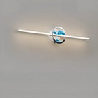 Applique murale de salle de bain en verre à intensité variable avec LED intégrée