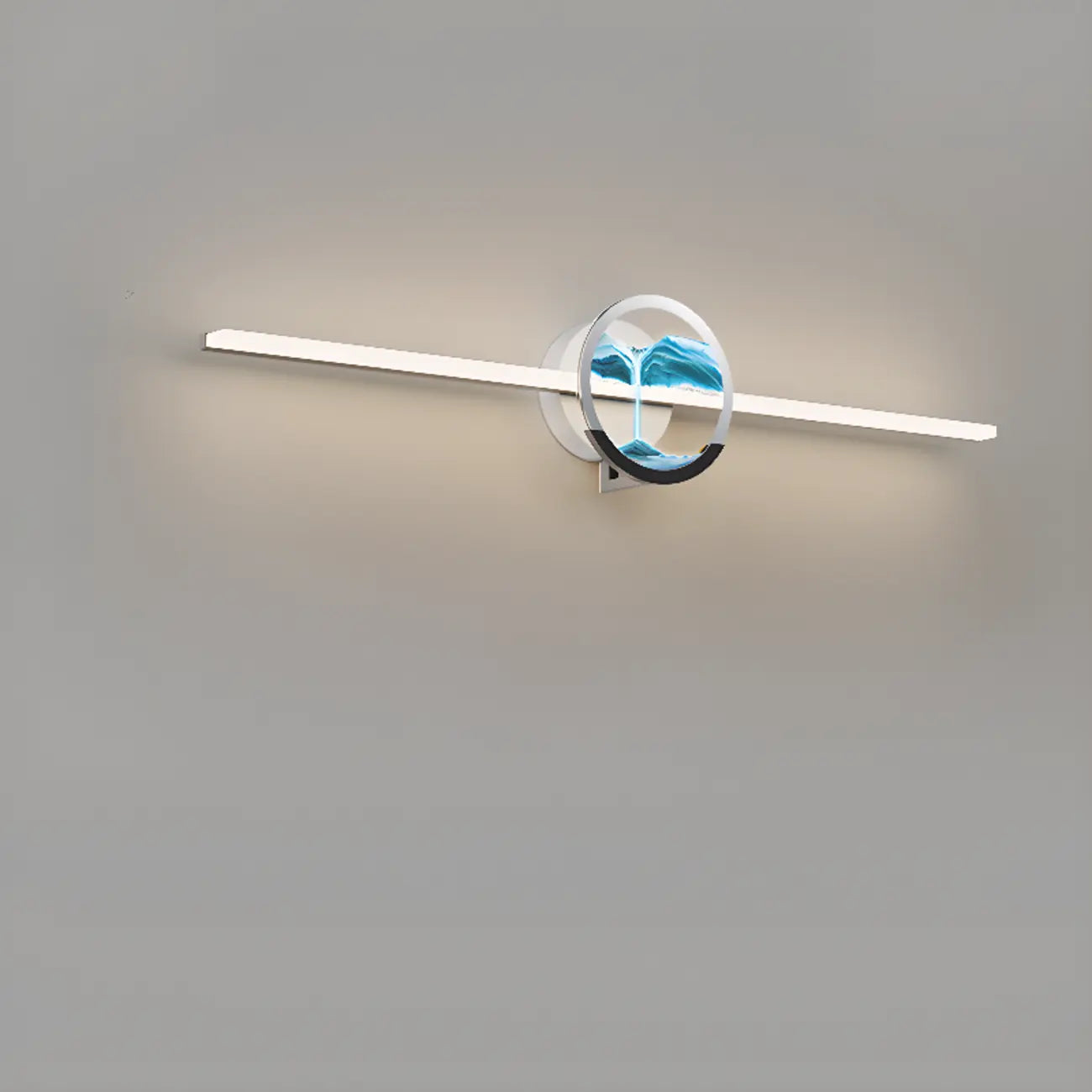 Applique murale de salle de bain en verre à intensité variable avec LED intégrée
