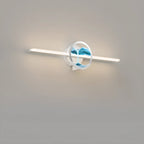 Applique murale de salle de bain en verre à intensité variable avec LED intégrée