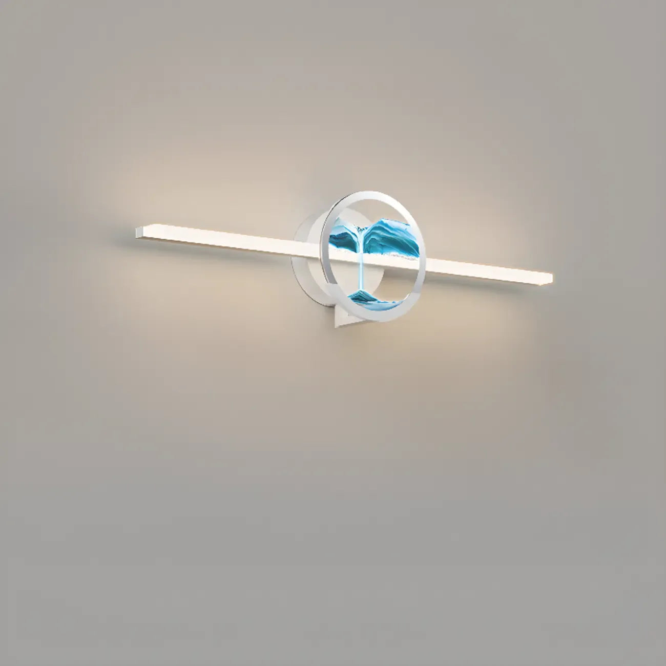 Applique murale de salle de bain en verre à intensité variable avec LED intégrée