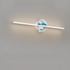 Applique murale de salle de bain en verre à intensité variable avec LED intégrée