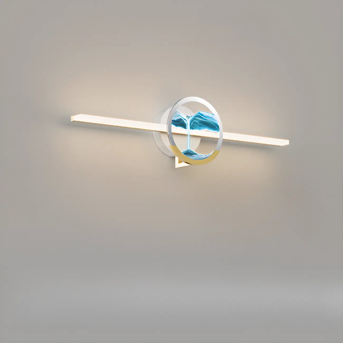 Applique murale de salle de bain en verre à intensité variable avec LED intégrée