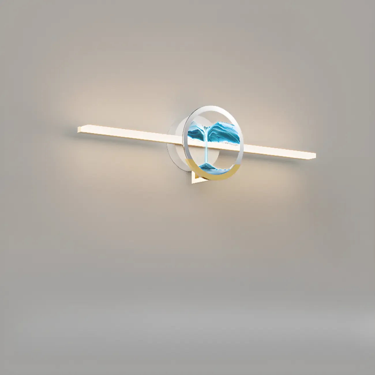 Applique murale de salle de bain en verre à intensité variable avec LED intégrée