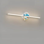 Applique murale de salle de bain en verre à intensité variable avec LED intégrée