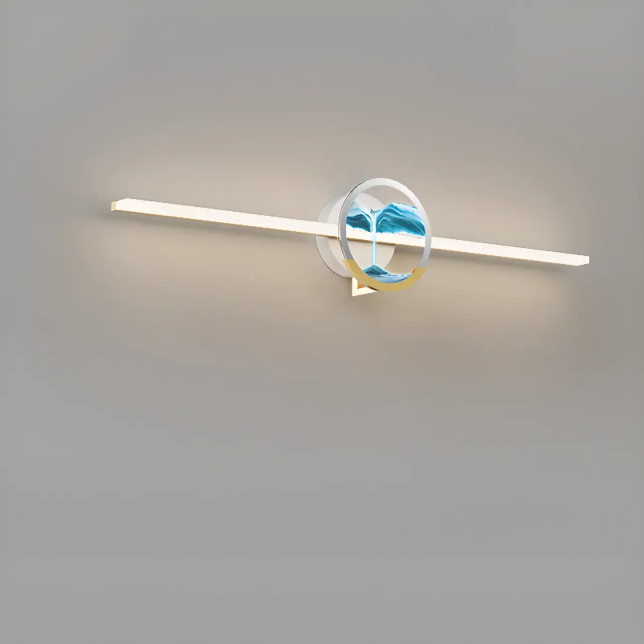 Applique murale de salle de bain en verre à intensité variable avec LED intégrée