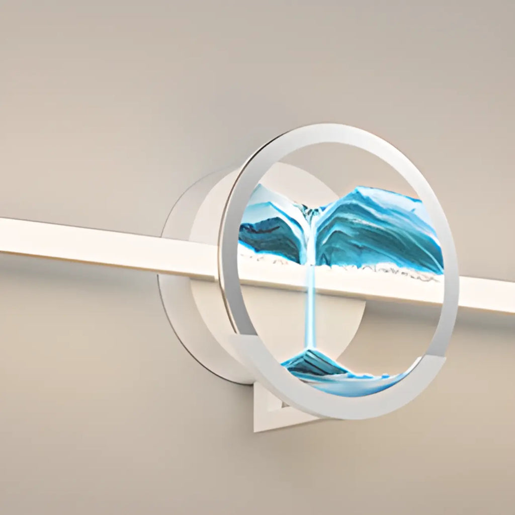 Applique murale de salle de bain en verre à intensité variable avec LED intégrée