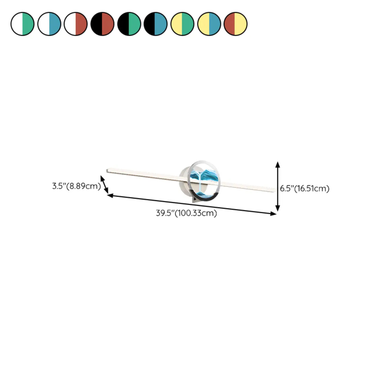 Applique murale de salle de bain en verre à intensité variable avec LED intégrée
