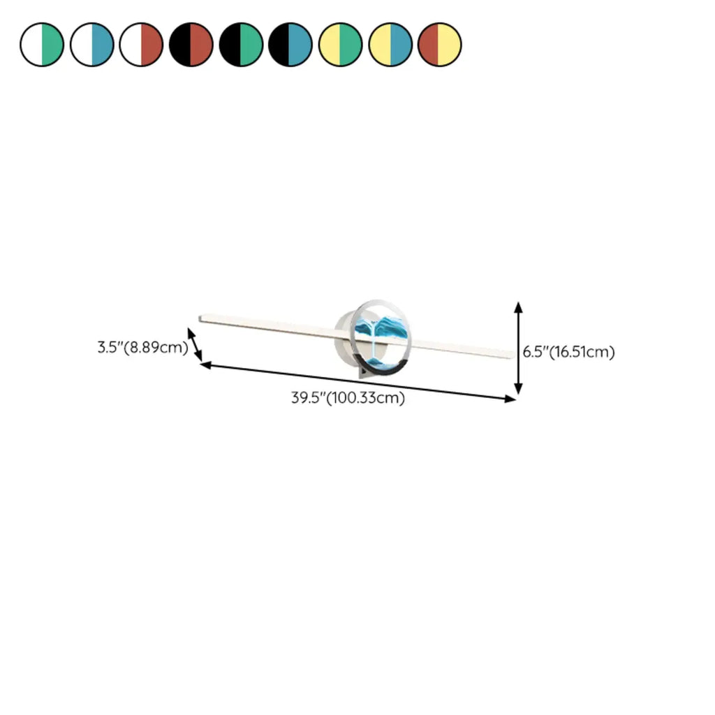 Applique murale de salle de bain en verre à intensité variable avec LED intégrée