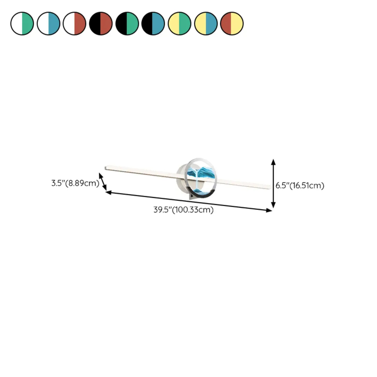 Applique murale de salle de bain en verre à intensité variable avec LED intégrée
