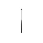 Suspension LED géométrique en métal noir avec abat-jour en aluminium