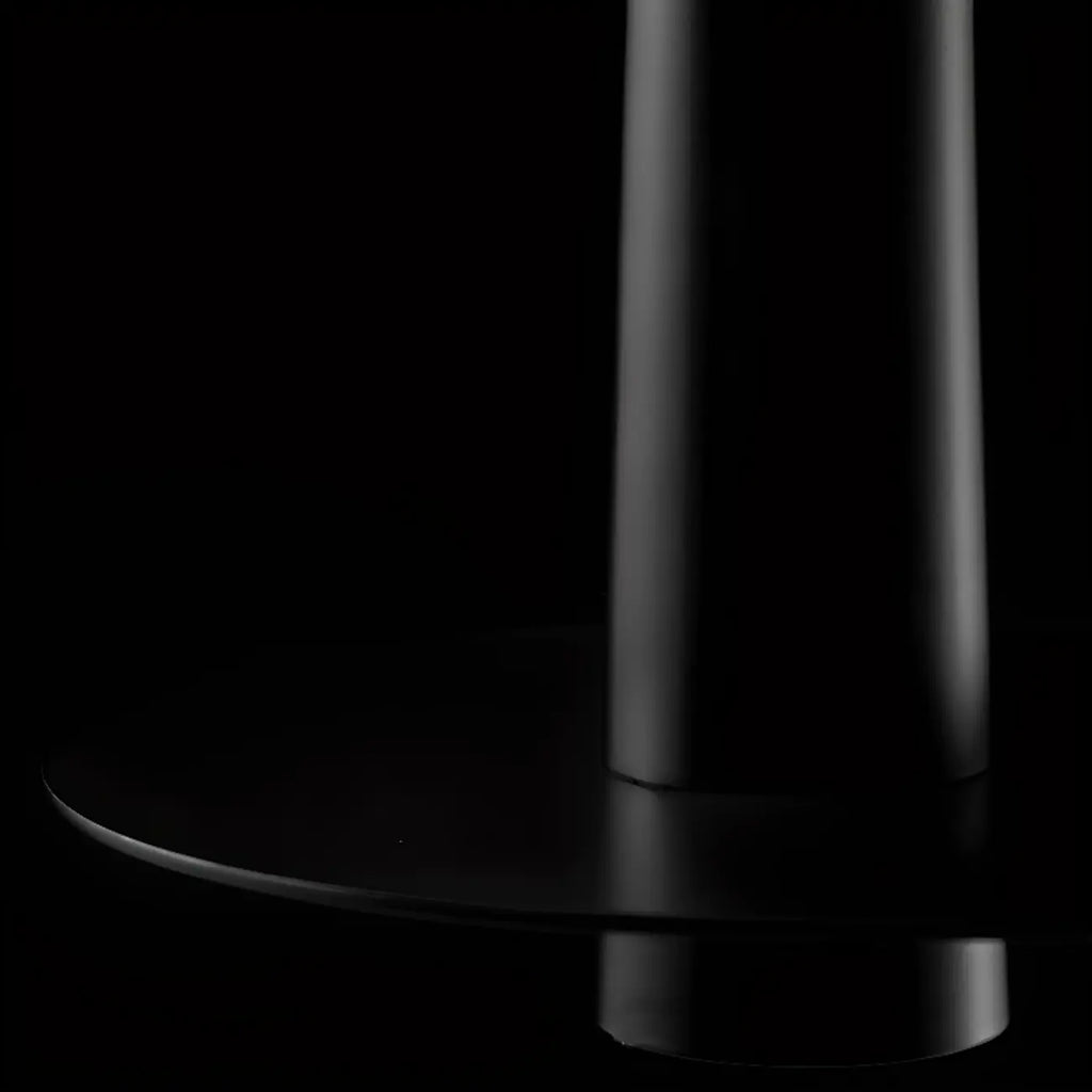 Suspension LED géométrique en métal noir avec abat-jour en aluminium