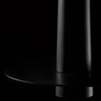 Suspension LED géométrique en métal noir avec abat-jour en aluminium