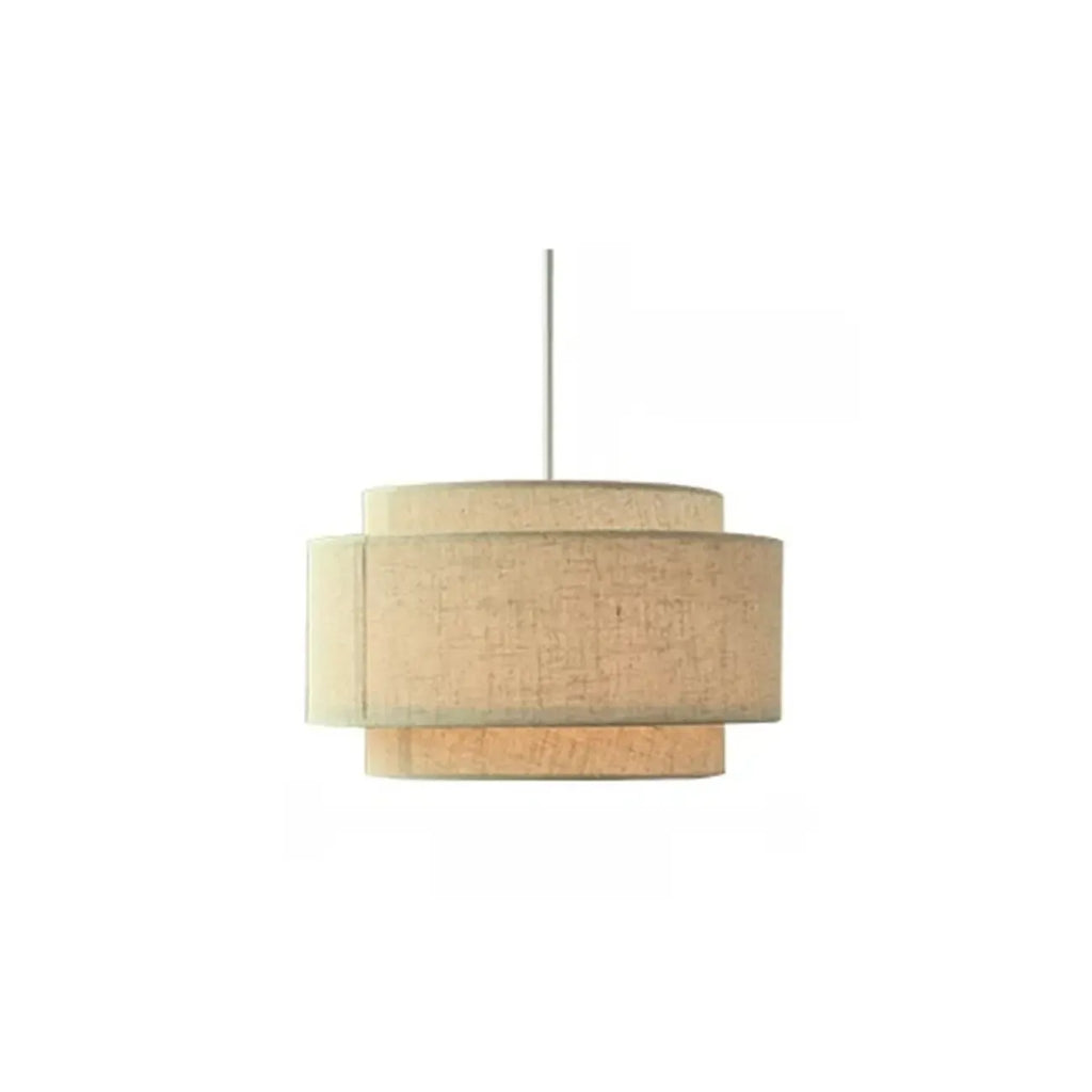 Suspension élégante en tissu beige à plusieurs couches pour salle à manger