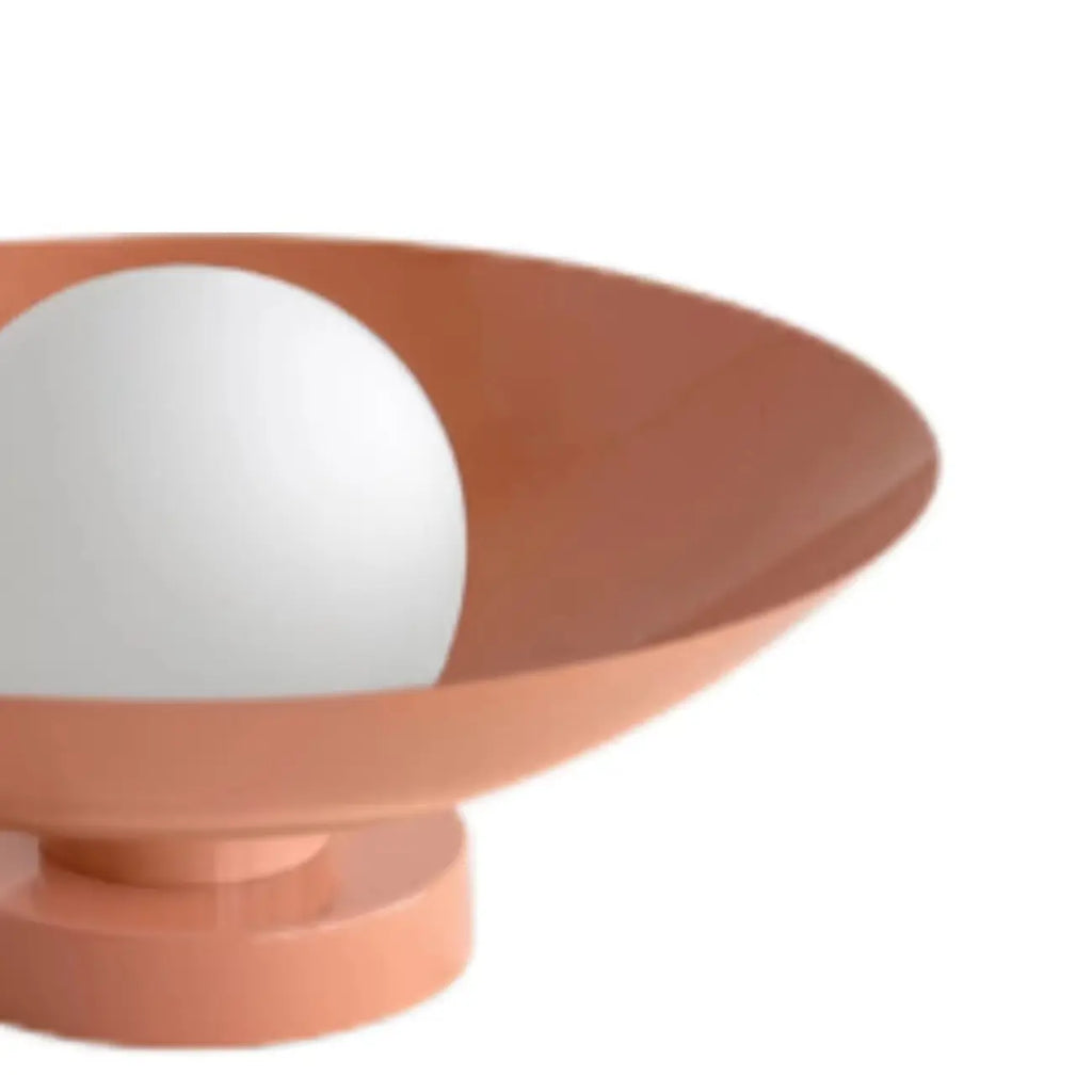 Plafonnier semi-encastré moderne en métal beige, mini dôme