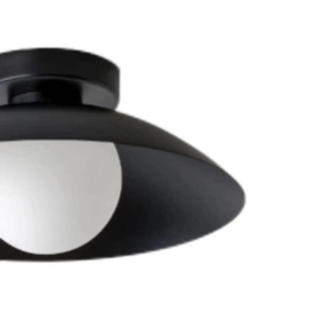 Plafonnier semi-encastré moderne en métal beige, mini dôme