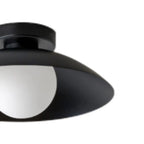Plafonnier semi-encastré moderne en métal beige, mini dôme