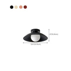 Plafonnier semi-encastré moderne en métal beige, mini dôme