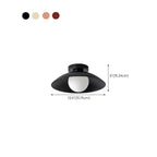 Plafonnier semi-encastré moderne en métal beige, mini dôme