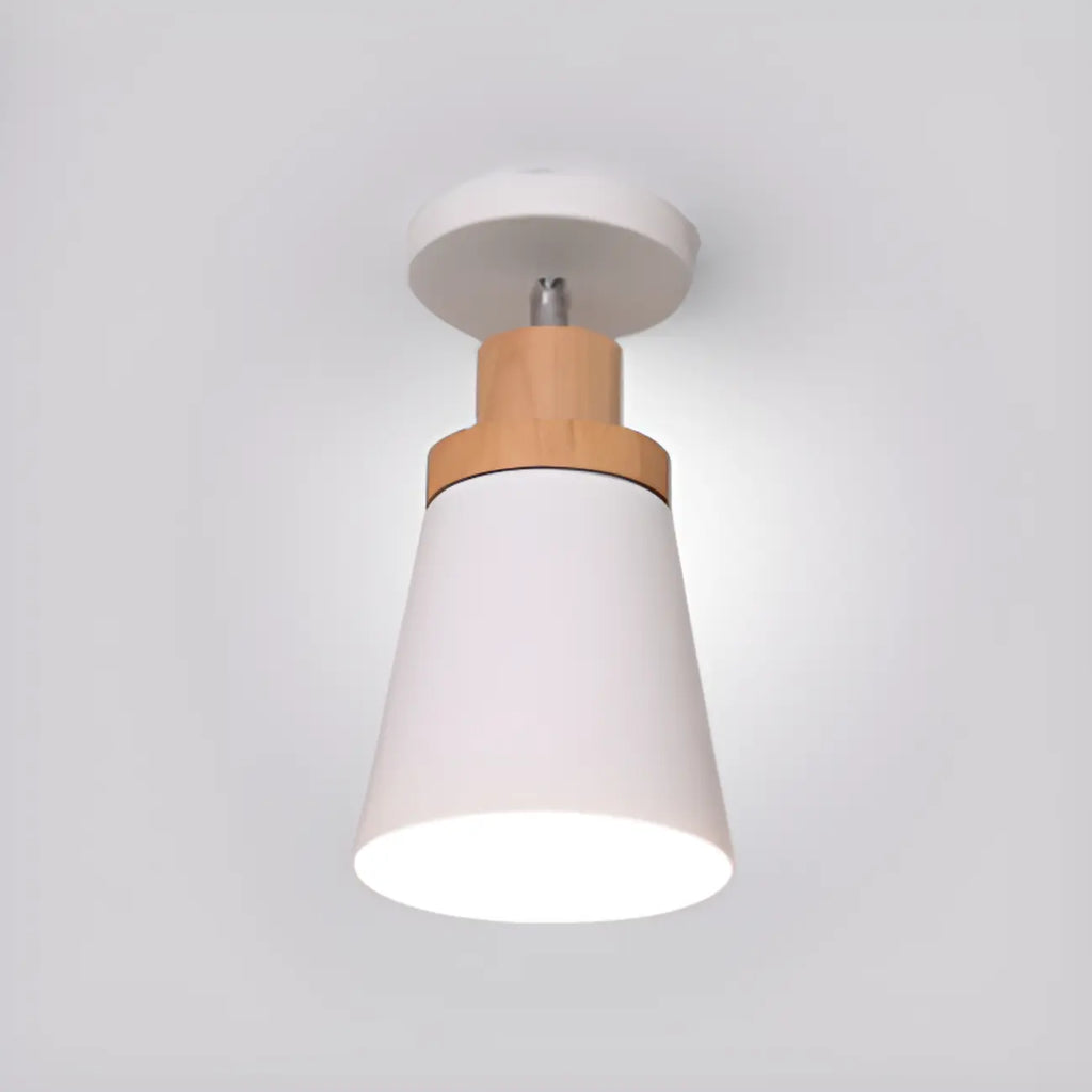 Plafonnier semi-encastré moderne cylindrique en fer vert
