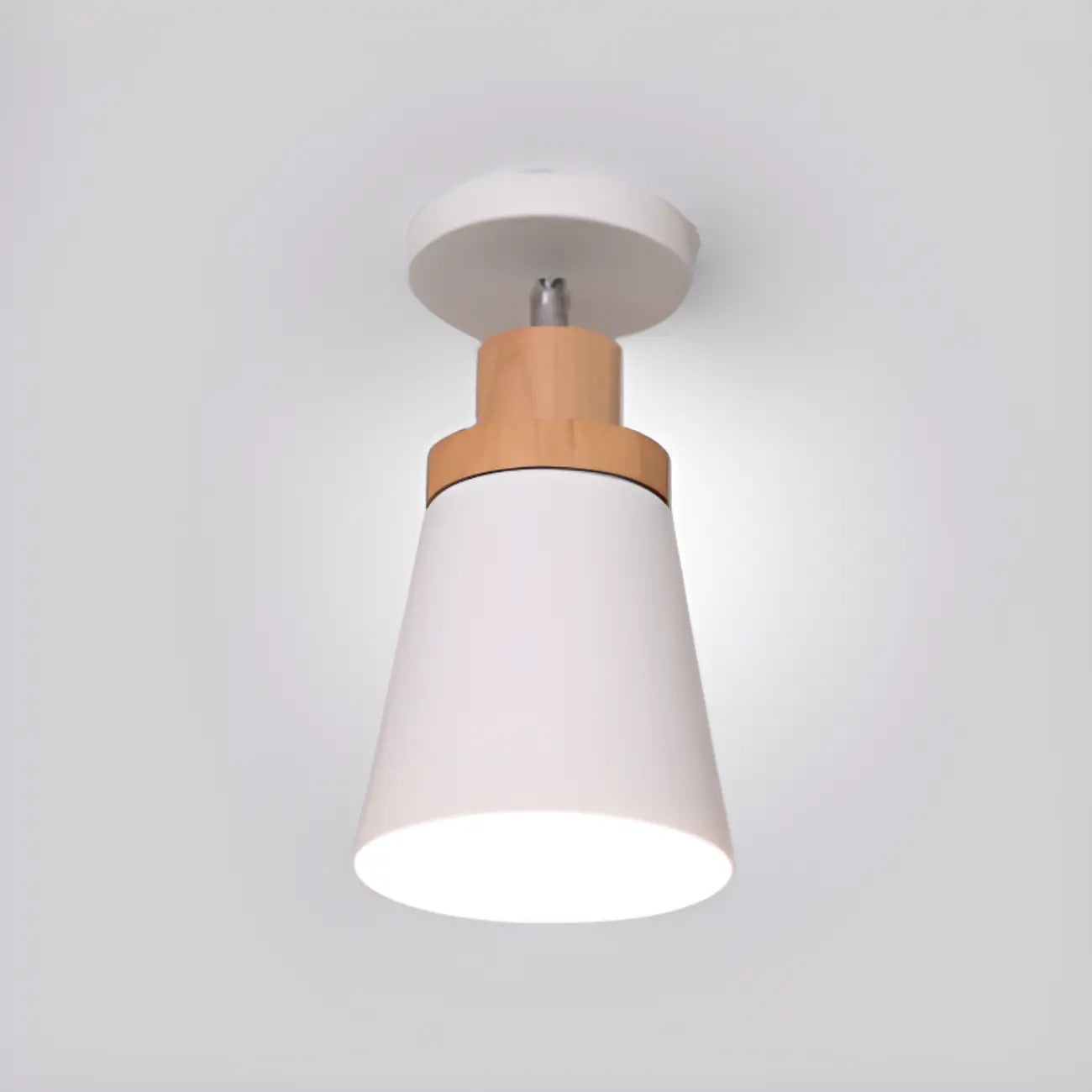 Plafonnier semi-encastré moderne cylindrique en fer vert