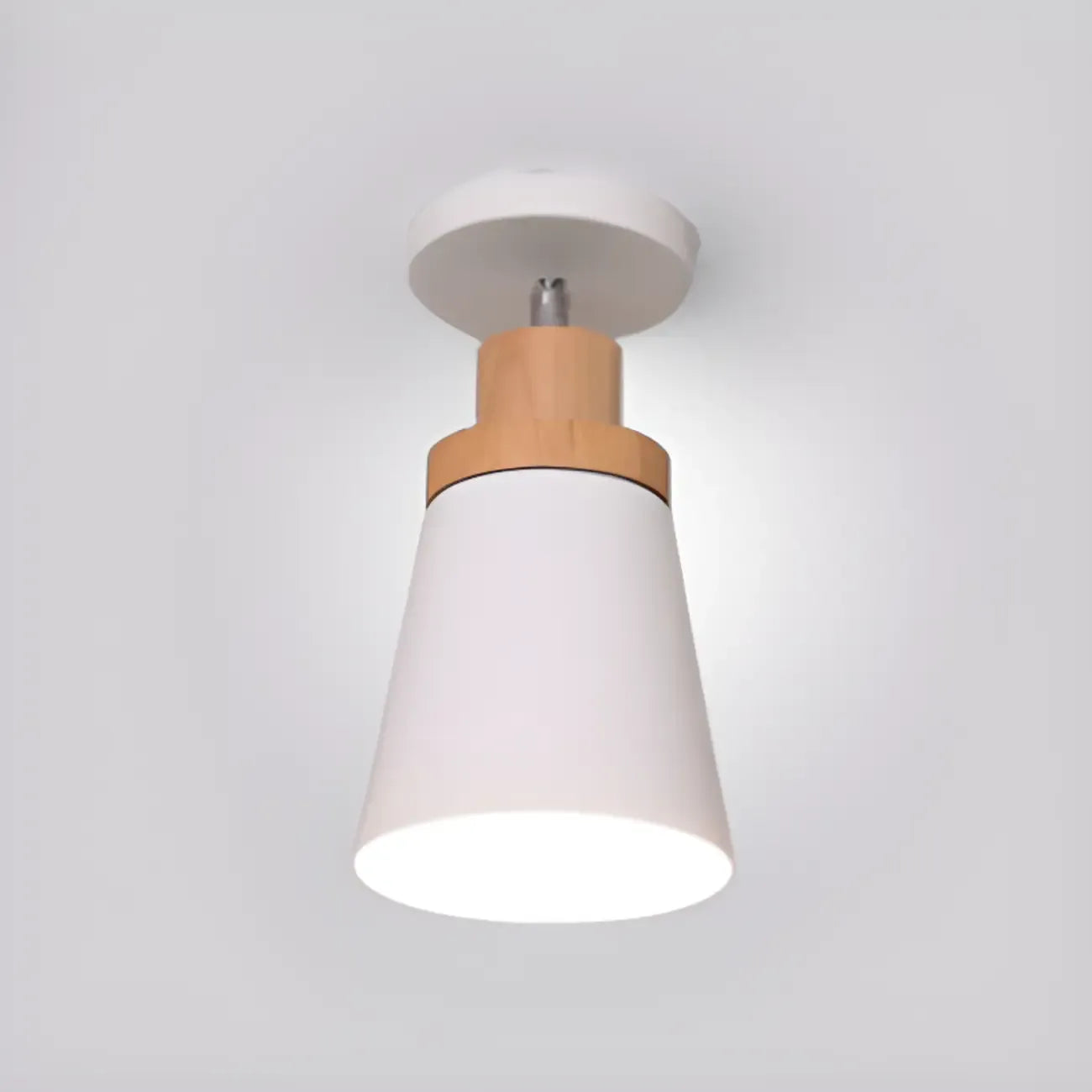 Plafonnier semi-encastré moderne cylindrique en fer vert