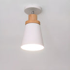 Plafonnier semi-encastré moderne cylindrique en fer vert
