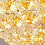 Lampadario regolabile Grand Gold con cristalli trasparenti