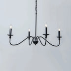 Lampadario classico a candelabro dorato regolabile in altezza