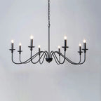 Lampadario classico a candelabro dorato regolabile in altezza