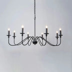 Lampadario classico a candelabro dorato regolabile in altezza