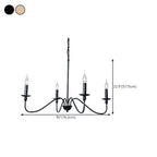 Lampadario classico a candelabro dorato regolabile in altezza
