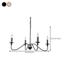 Lampadario classico a candelabro dorato regolabile in altezza